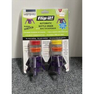 Flip-It Automatic Bottle Drain Kit 4 Pack Kit - Washable and Reusable New